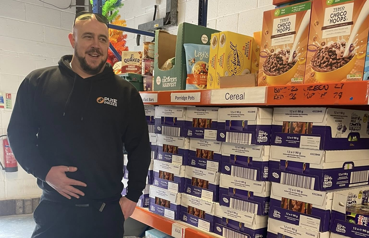 Donations at the warehouse