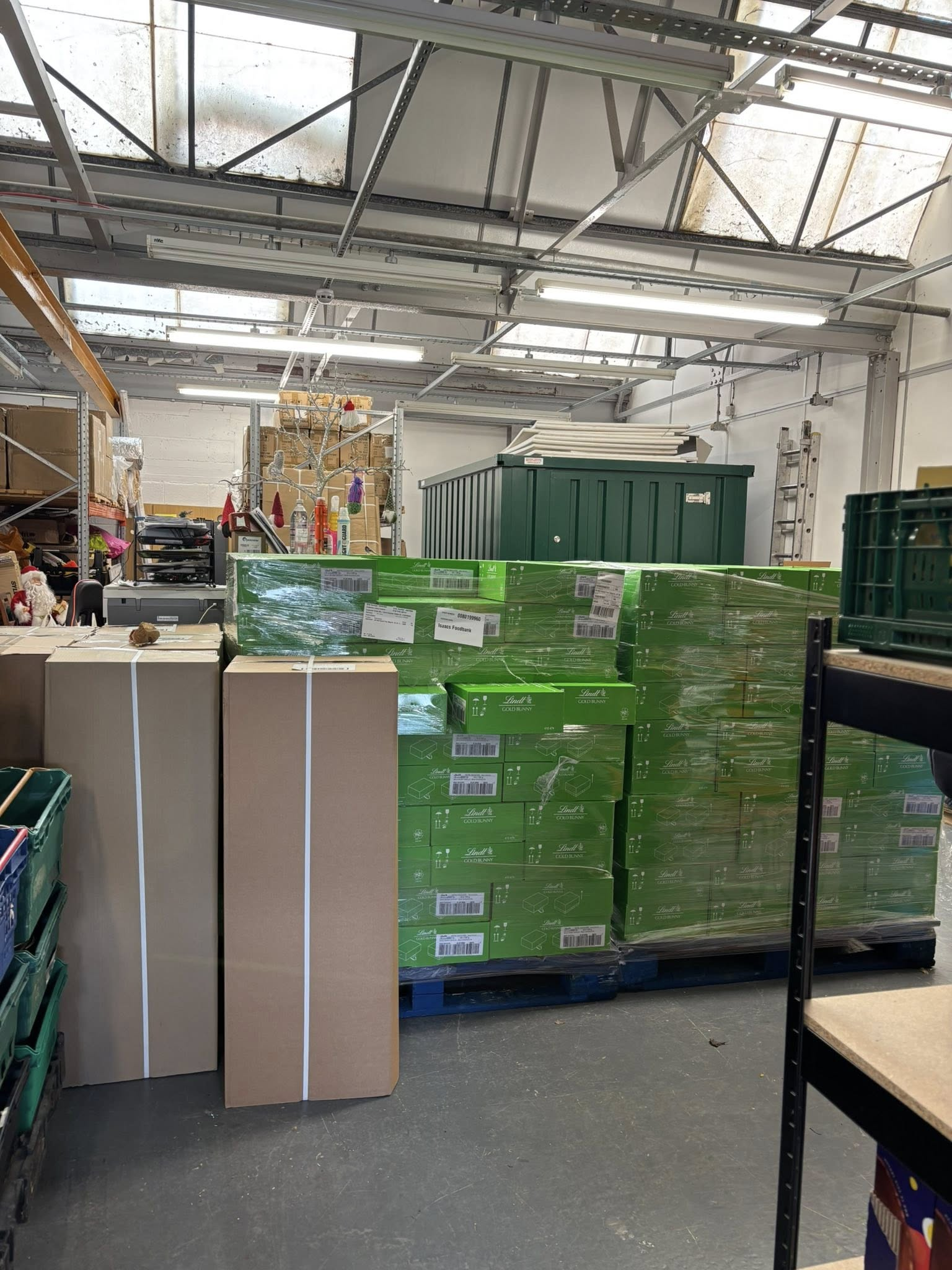 The food bank warehouse