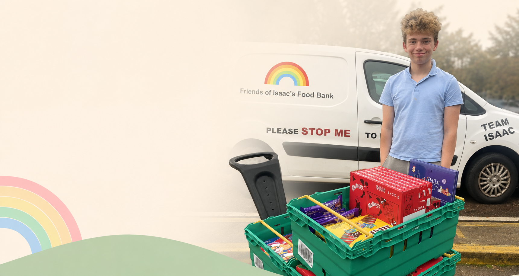 Isaac and the Friends of Isaac's Food Bank team